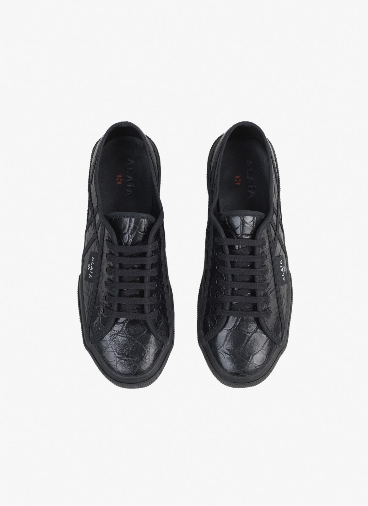 Superga sneakers in calfskin ALAÏA BLACK SUPERGA SNEAKERS IN CALFSKIN